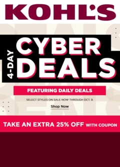 Preview of Kohl's weekly ads valid from 06.10.2025