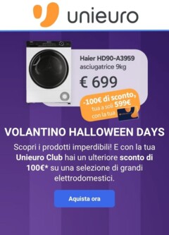 Anteprima del volantino Volantino Unieuro valido a partire dal 27.10.2025