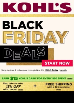Preview of Kohl's weekly ads valid from 23.11.2025