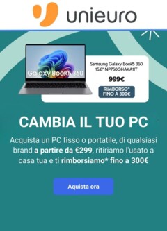 Anteprima dell'opuscolo Volantino - Cambia il tuo PC! dal negozio Unieuro valido da 15/12/2025