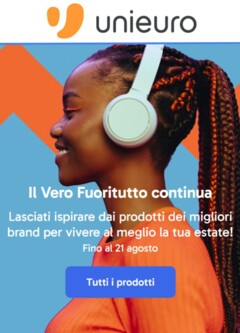 Anteprima del volantino Volantino Unieuro - Fuoritutto Continua valido a partire dal 14.08.2025