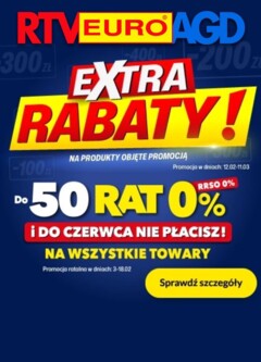Pogląd gazetki "Sklep oferta - Extra rabaty" ze sklepu RTV Euro AGD ważnej od 12.02.2026
