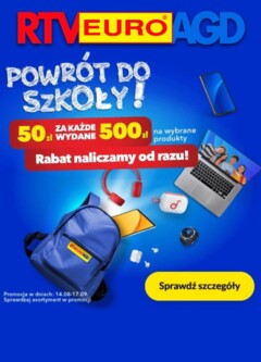 Pogląd oferty "RTV Euro AGD Sklep oferta - Back to school" - ważna od 14.08.2025