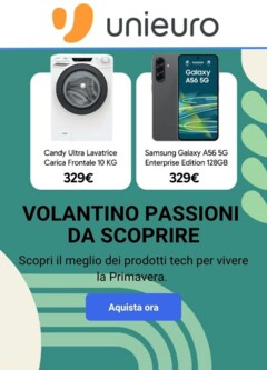 Anteprima dell'opuscolo Volantino Unieuro dal negozio Unieuro valido da 17/04/2026