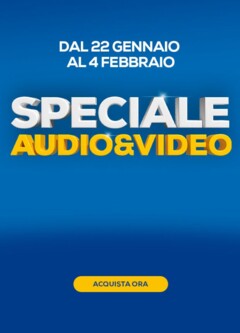 Anteprima del volantino Volantino Euronics - Speciale Audio Video valido a partire dal 22.01.2026