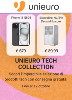 Anteprima del volantino Volantino Unieuro - Tech Collection valido a partire dal 02.10.2025