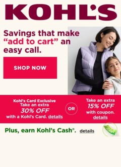 Preview of Kohl's weekly ads valid from 15.01.2026