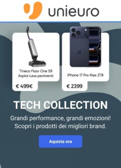 Anteprima del volantino Volantino Unieuro - Tech Collection valido a partire dal 13.02.2026