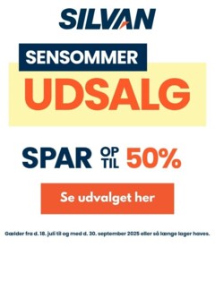 Eksempel på tilbudsavis Silvan Produkttilbudsavis - Sensommerudsalg fra butik Silvan gyldig fra 18.07.2025