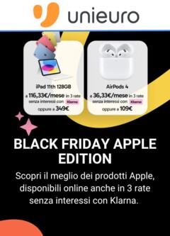 Anteprima del volantino Volantino Unieuro - Apple valido a partire dal 19.11.2025