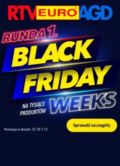 Pogląd gazetki "Black Friday" ze sklepu RTV Euro AGD ważnej od 06.11.2025