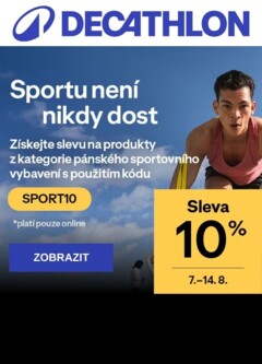 Náhled letáku Decathlon Nabídka produktů - -10% na pánské sportovní vybavení od 07.08.2025