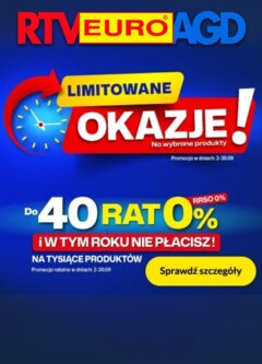 Pogląd oferty "RTV Euro AGD Sklep oferta - Limitowane okazje" - ważna od 08.09.2025