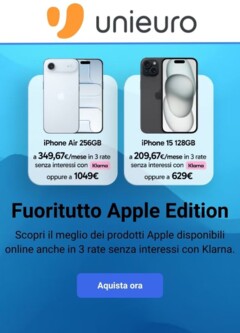 Anteprima del volantino Volantino Unieuro - Apple valido a partire dal 07.01.2026