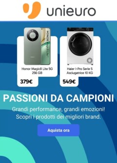 Anteprima del volantino Volantino Unieuro valido a partire dal 13.02.2026