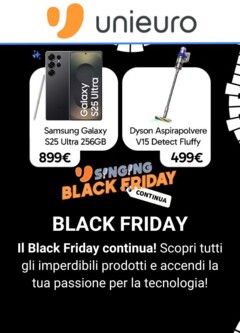 Anteprima dell'opuscolo Black Friday dal negozio Unieuro valido da 12/11/2025