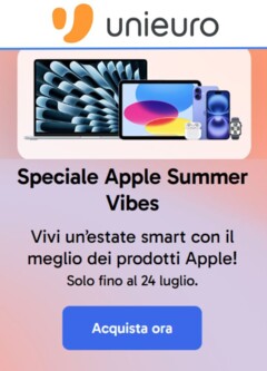 Anteprima del volantino Volantino Unieuro - Apple valido a partire dal 18.07.2025