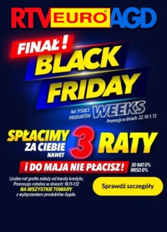 Pogląd gazetki "Black Friday" ze sklepu RTV Euro AGD ważnej od 18.11.2025