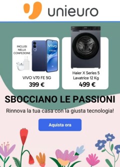 Anteprima dell'opuscolo Volantino Unieuro dal negozio Unieuro valido da 03/04/2026