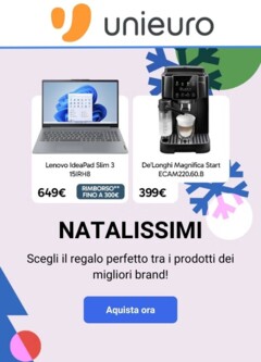 Anteprima del volantino Volantino Unieuro valido a partire dal 15.12.2025