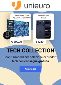Anteprima del volantino Volantino Unieuro - Tech Collection valido a partire dal 03.04.2026