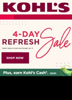 Preview of Kohl's weekly ads valid from 08.01.2026