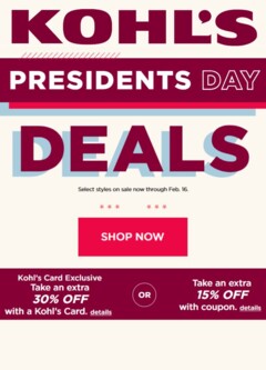 Preview of Kohl's weekly ads valid from 14.02.2026