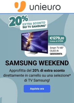 Anteprima del volantino Volantino Unieuro - Samsung Weekend valido a partire dal 30.01.2026
