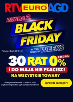 Pogląd gazetki "Black Friday" ze sklepu RTV Euro AGD ważnej od 06.11.2025