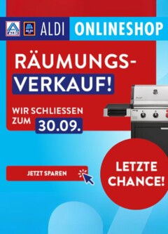 ALDI ONLINESHOP Produktkatalog - Räumungsverkauf ab 15.09.2025 gültig