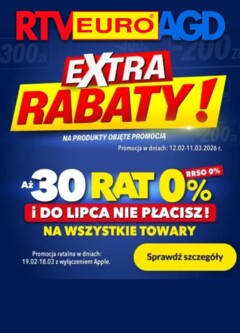Pogląd gazetki "Sklep oferta - Extra rabaty" ze sklepu RTV Euro AGD ważnej od 12.02.2026