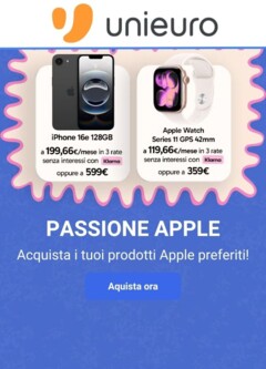 Anteprima dell'opuscolo Volantino Unieuro - Apple dal negozio Unieuro valido da 02/03/2026