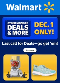 Ad Preview of Walmart Cyber Monday from 11/30/2025