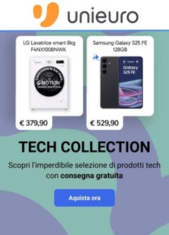 Anteprima dell'opuscolo Volantino - Tech Collection dal negozio Unieuro valido da 02/02/2026