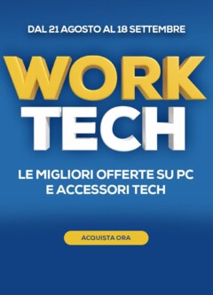 Anteprima dell'opuscolo Volantino - Work Tech dal negozio Euronics valido da 21/08/2025