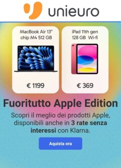 Anteprima del volantino Volantino Unieuro - Fuoritutto Apple valido a partire dal 01.08.2025