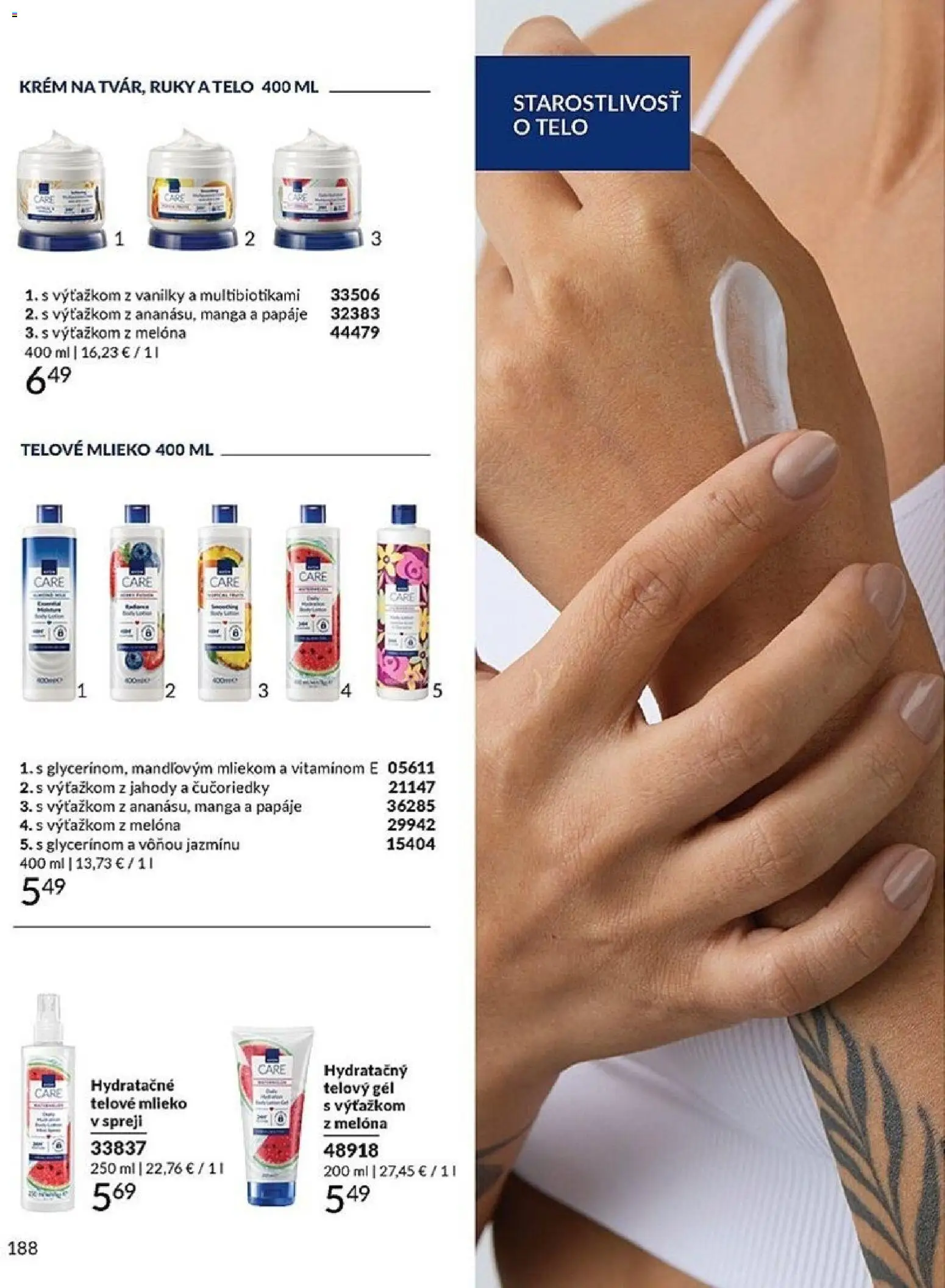Nové Avon akcie – leták je platný od 01.01.2026 | Strana: 188 | Produkty: Mlieko, Telové mlieko, Jahody, Krém