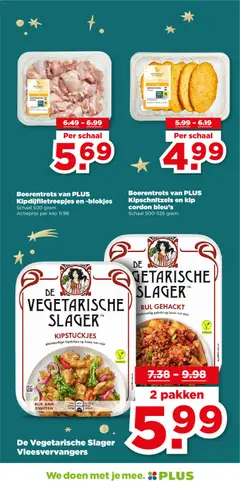 Boerentrots van PLUS Kipschnitzels en kip cordon bleu's, Schaal 500-525 gram - Voorbeeld van een folder van Plus, geldig van 17.12.2025 | Pagina: 48 | Producten: Schaal, Gehakt, Kip