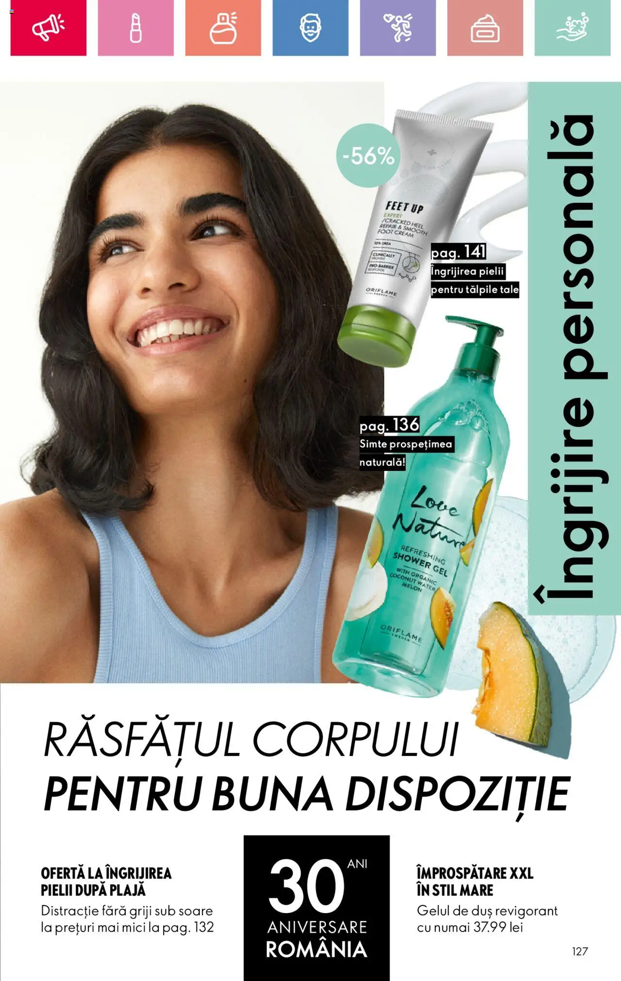 Oriflame catalog 11 2025 – valabil de la 27.07.2025 | Pagină: 127 | Produse: Duș, Mici
