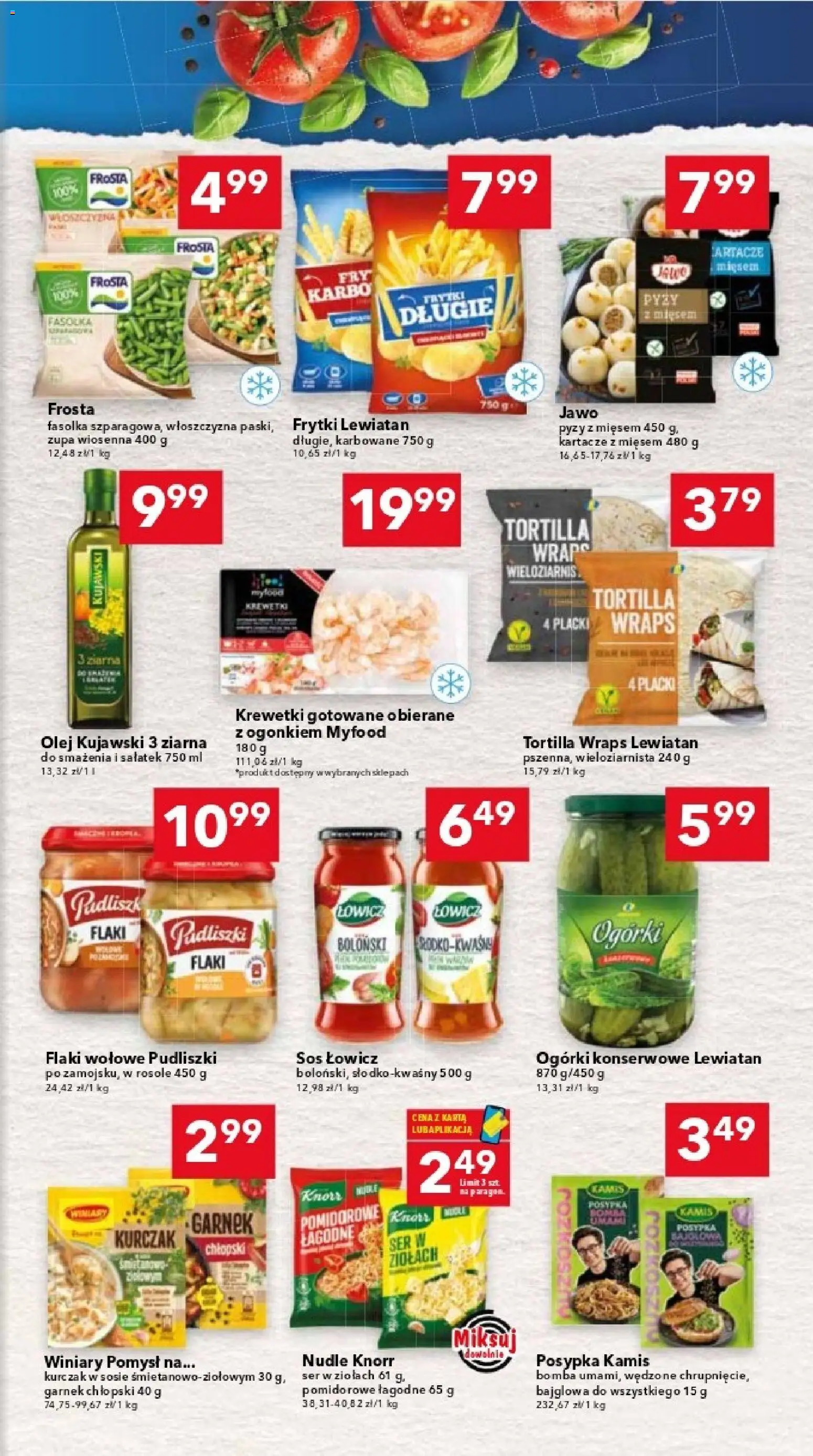 Lewiatan gazetka - Warszawa od 29.01.2026 | Strona: 5 | Produkty: Tortilla, Flaki wołowe, Sos, Ogórki konserwowe