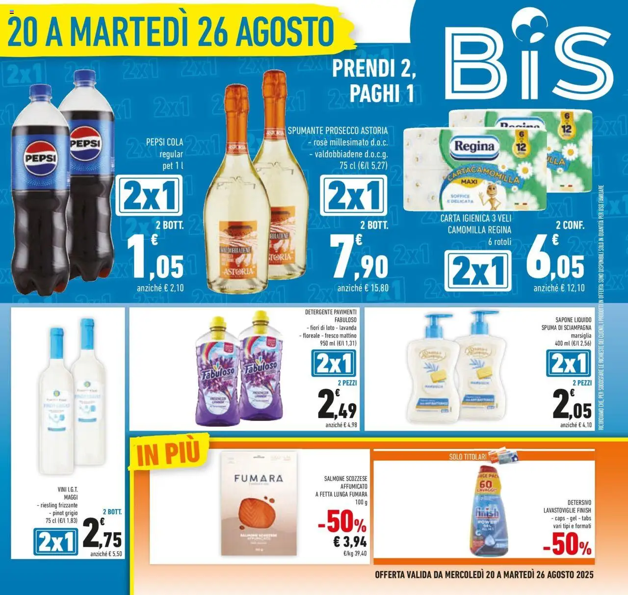 Volantino Conad del 12.08.2025 | Pagina: 33 | Prodotti: Carta igienica, Prosecco, Spumante, Pepsi