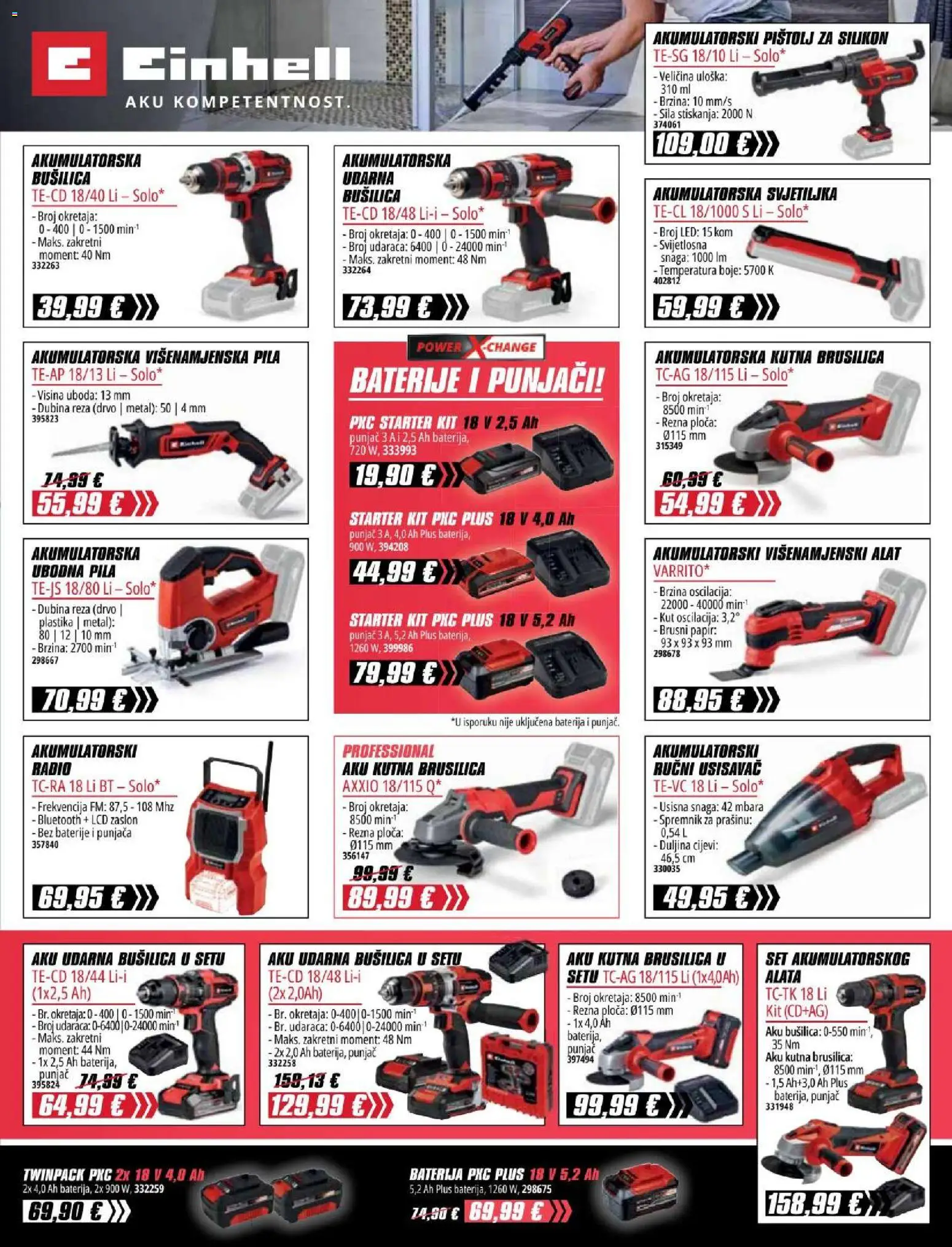 Pevex katalog | vrijedi od 27.11.2025 | Stranica: 29 | Proizvodi: Ubodna pila, Baterija, Aku bušilica, Alat