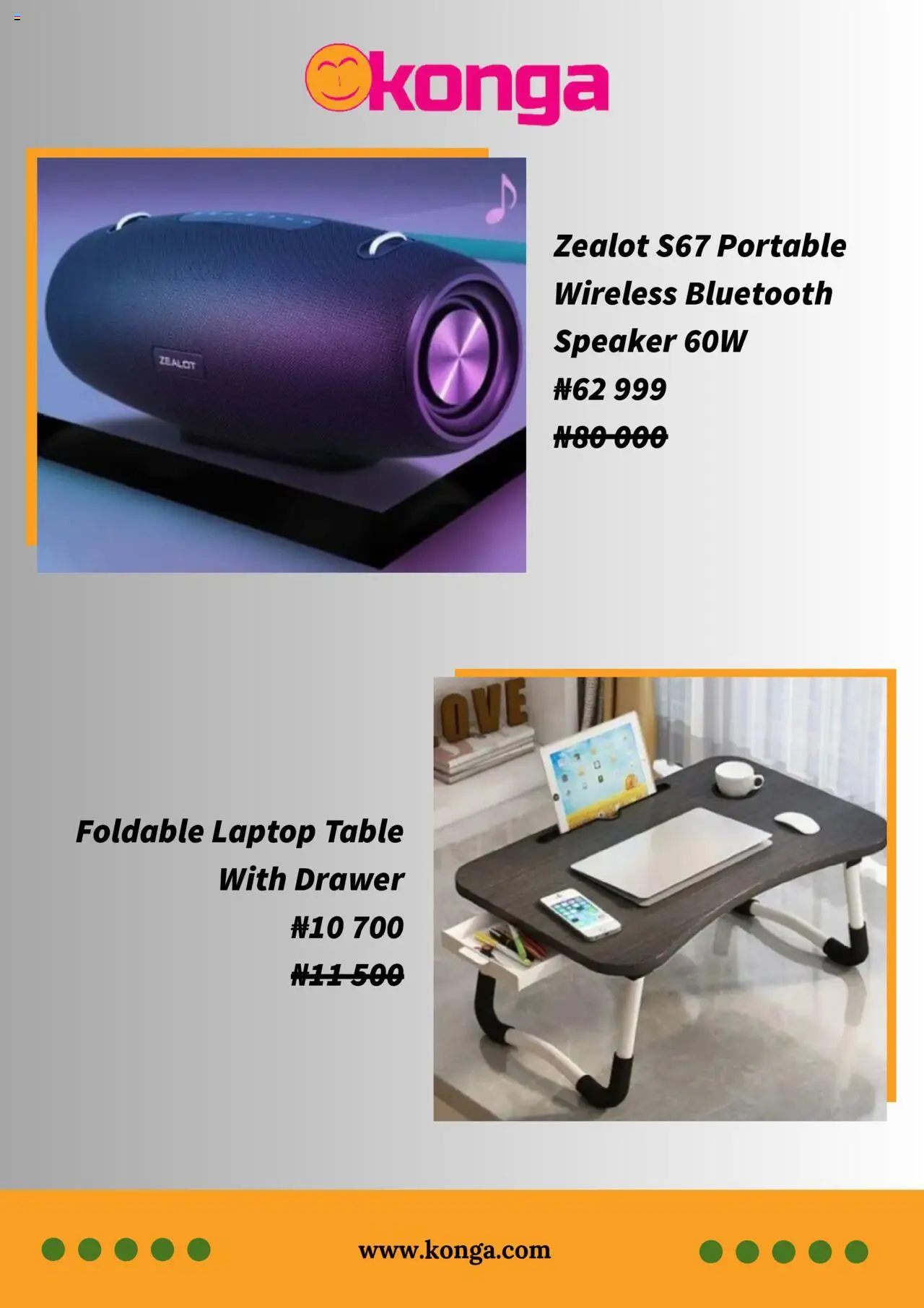 Konga Catalogue valid from 01.10.2025 | Page: 3 | Products: Speaker, Table