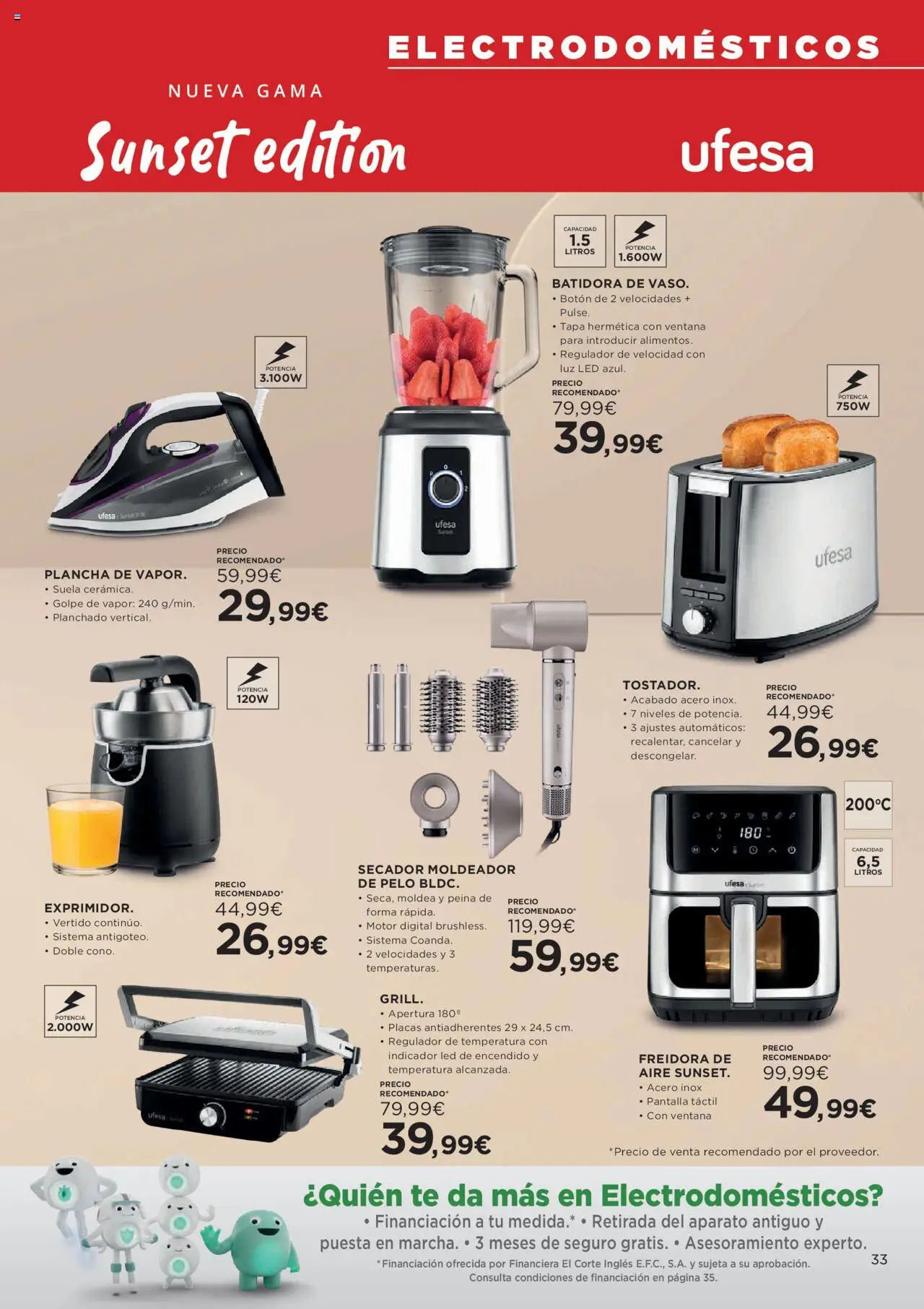 Hipercor catálogo │ válido desde el 09.10.2025 | Página: 37 | Productos: Té, Plancha, Batidora, Freidora