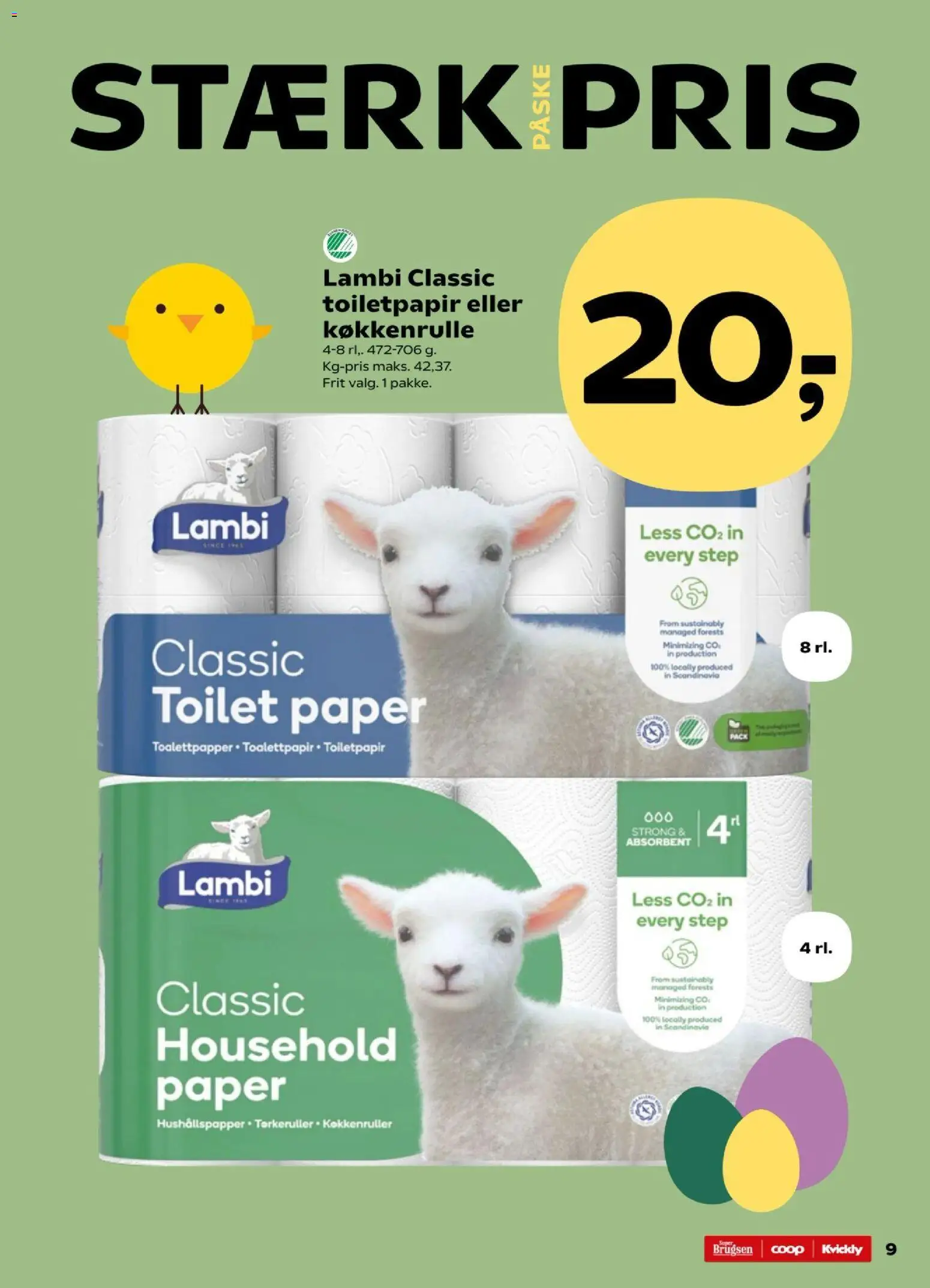 Super Brugsen tilbudsavis – gyldig fra 19.03.2026 | Side: 9 | Produkter: Toilet