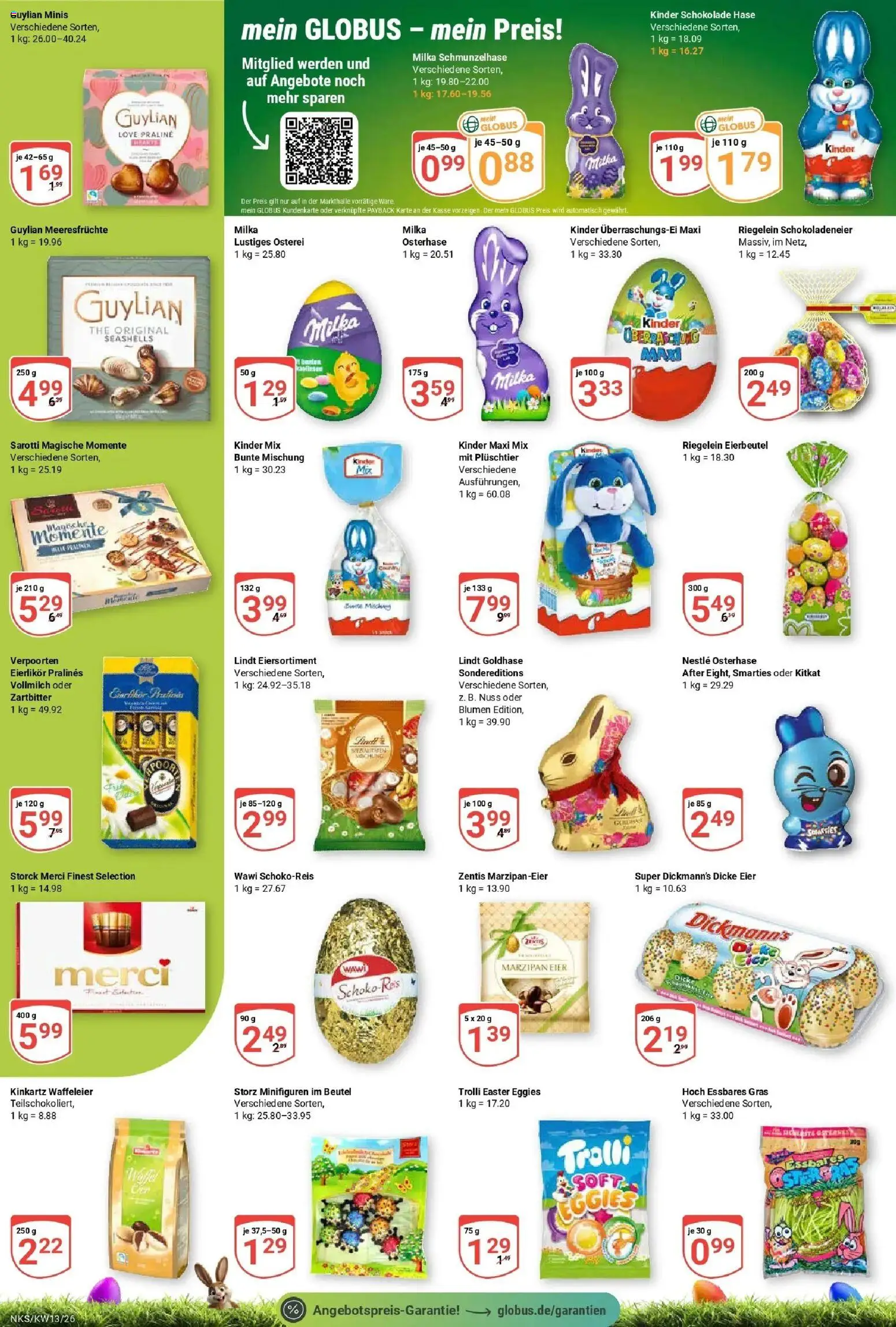 Globus prospekt Neunkirchen	 – gültig ab 23.03.2026 | Seite: 9 | Produkte: Eier, Smarties, Milka, Lindt