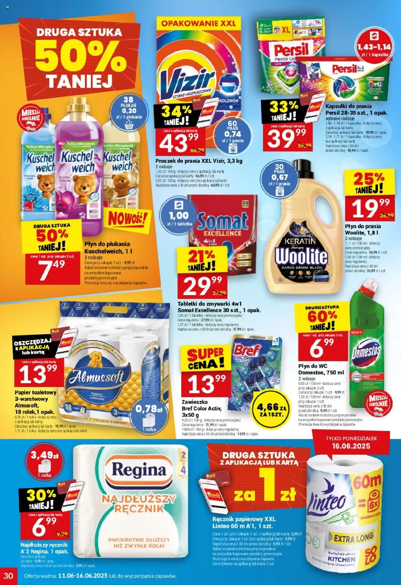 Twój Market Gazetka od 11.06.2025 | Strona: 30 | Produkty: Persil, Cleaner, Ręcznik papierowy, Tabletki do zmywarki
