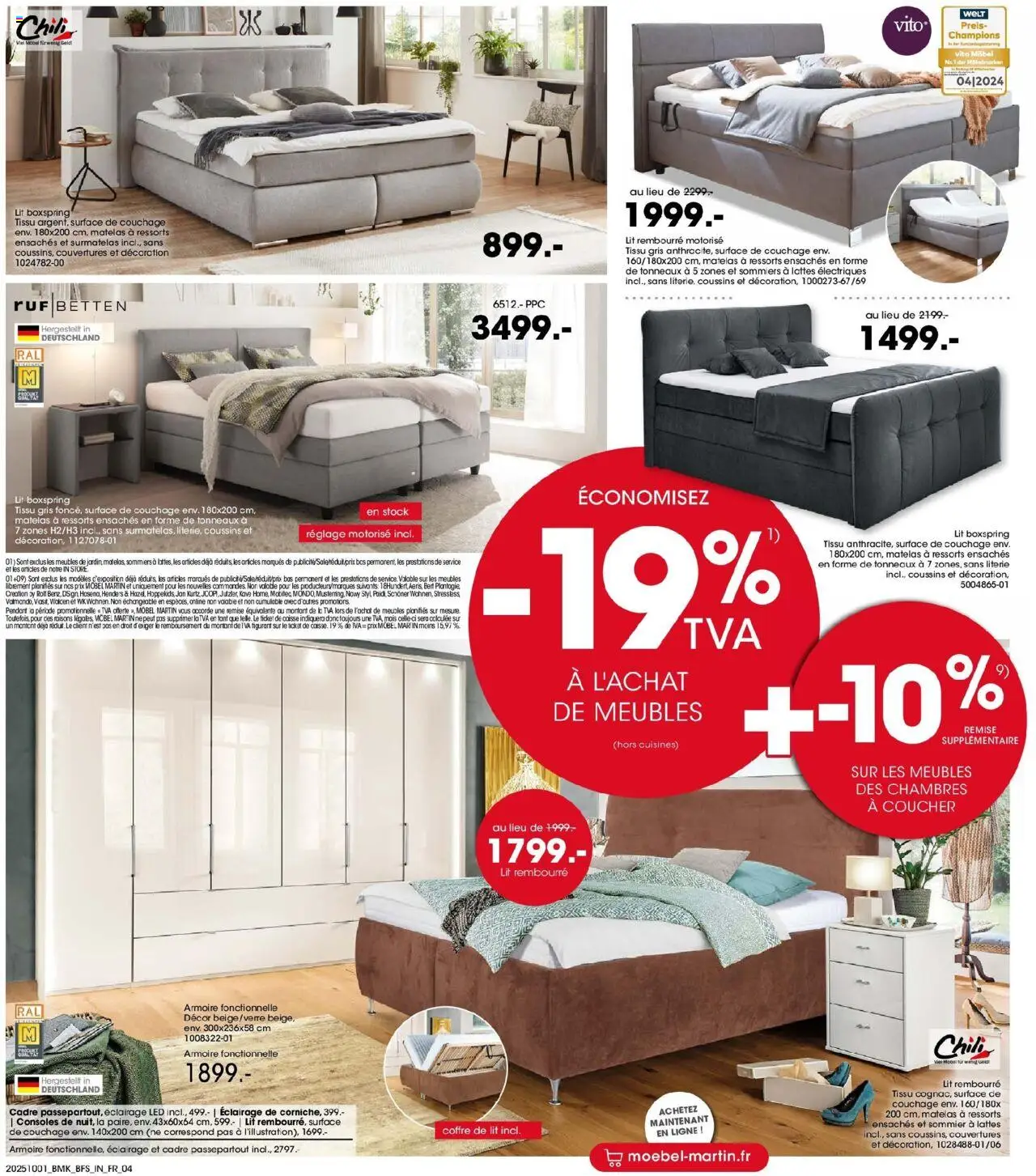 {H1} | Page: 4 | Produits: Mais, Matelas, Literie, Cadre