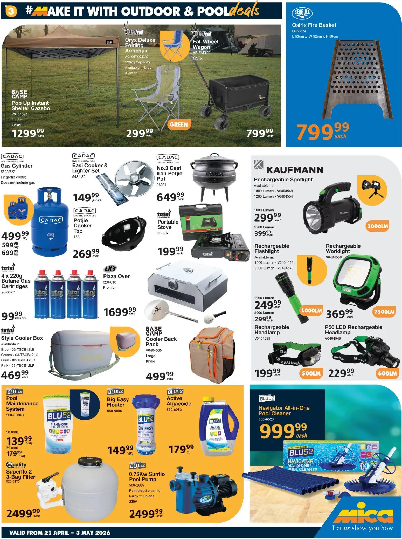 New MICA catalogue – valid from 21.04.2026 | Page: 3 | Products: Oven, Cooker, Armchair, Basket