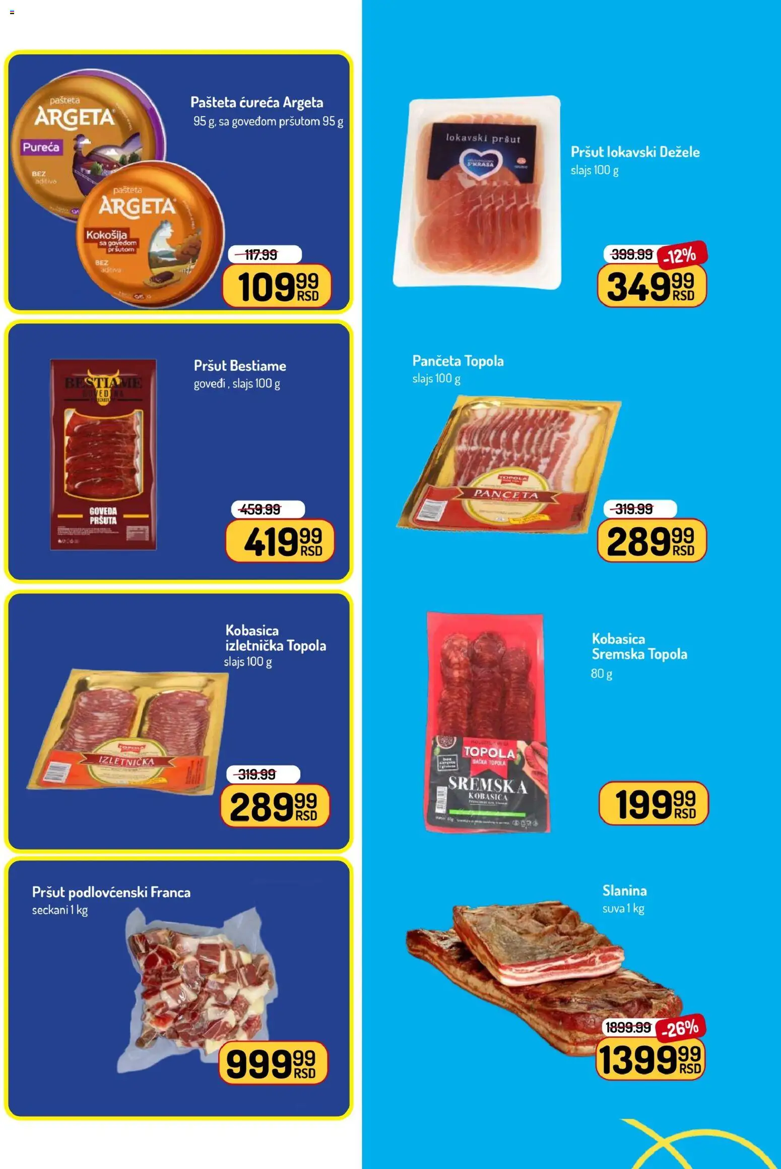 Aman katalog - važi od 19.01.2026 | Strana: 5 | Proizvode: Pršut, Slanina, Kobasica, Pašteta